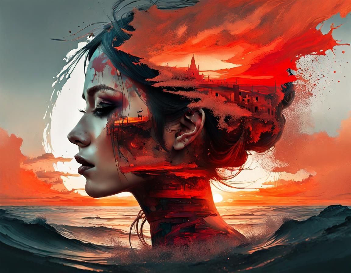 Sunset by Sea  by @Scriosadh