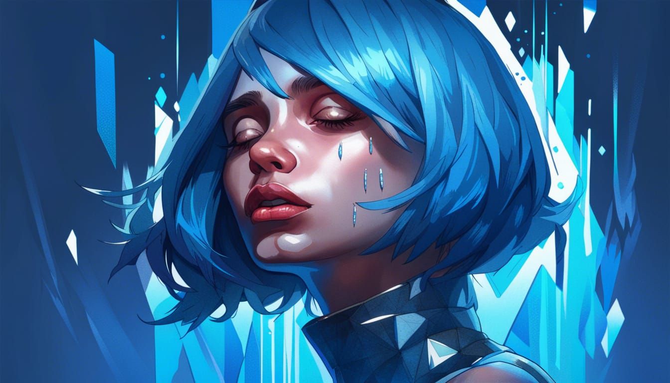 Ice Tears - Ai Generated Artwork - Nightcafe Creator