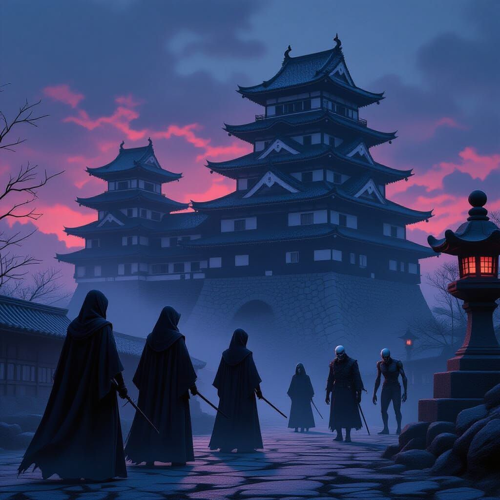 Ninja Castle Defense Against Vampire and Zombies