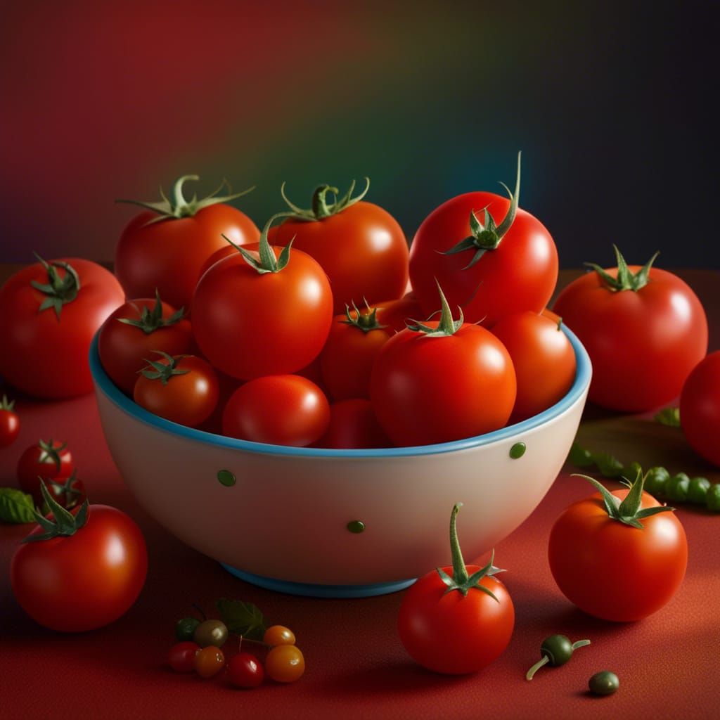 Bowl of tomatoes - AI Generated Artwork - NightCafe Creator