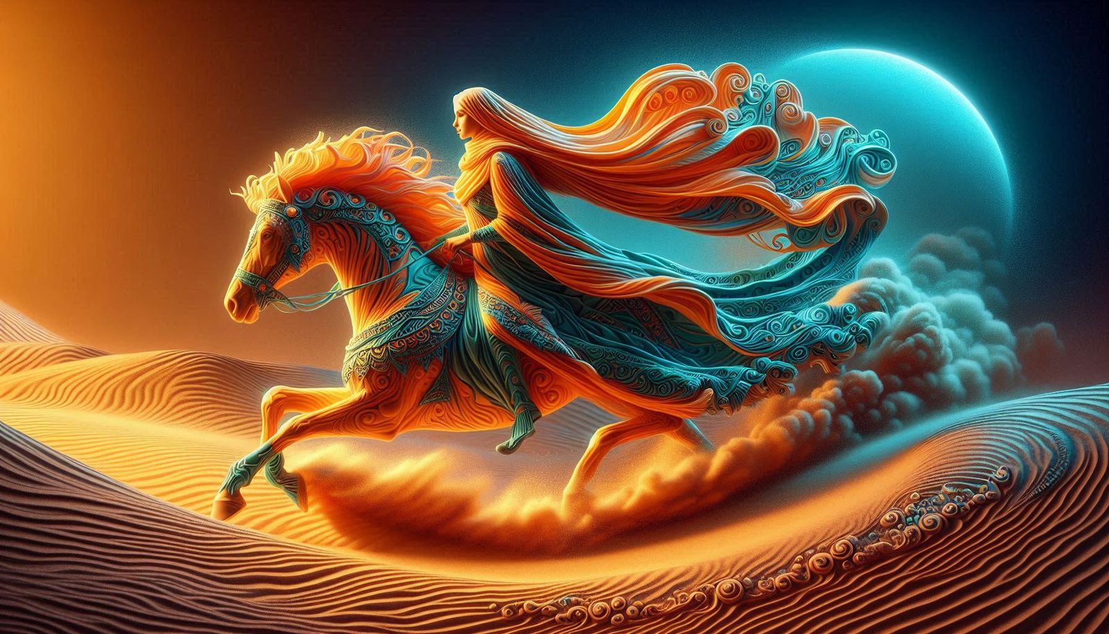 Orange color matching art