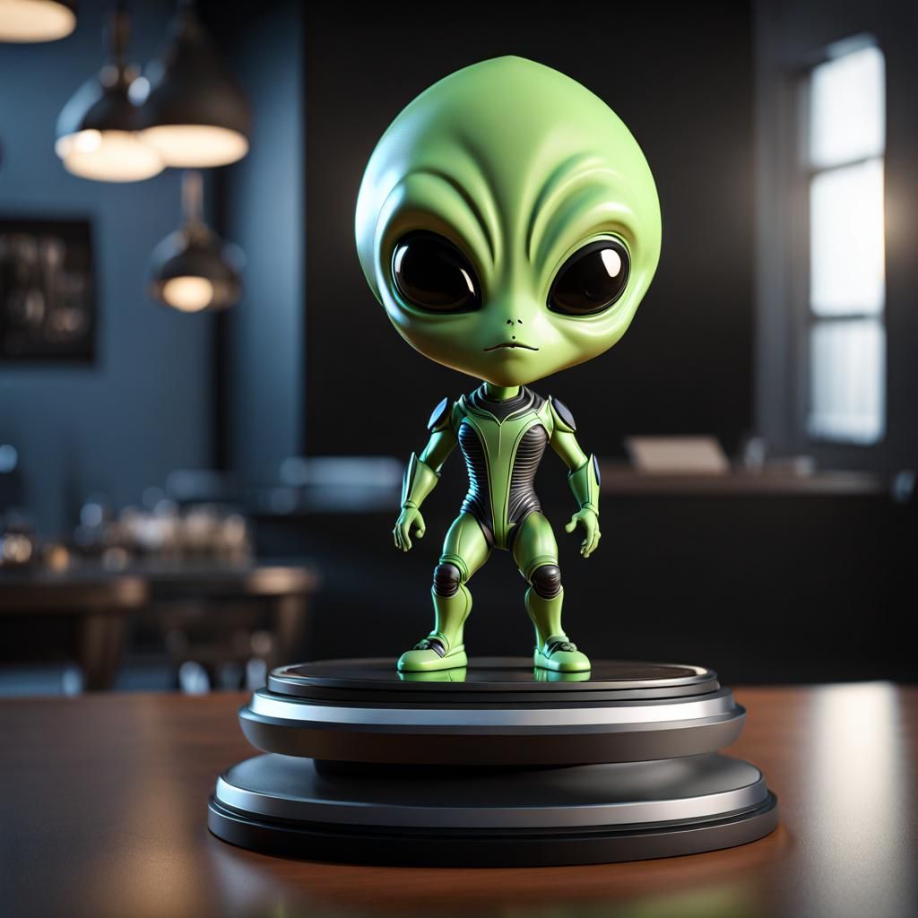 Alien Bobblehead - AI Generated Artwork - NightCafe Creator