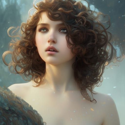 Fantasy Girl Portrait in Detailed Hyperrealistic Style