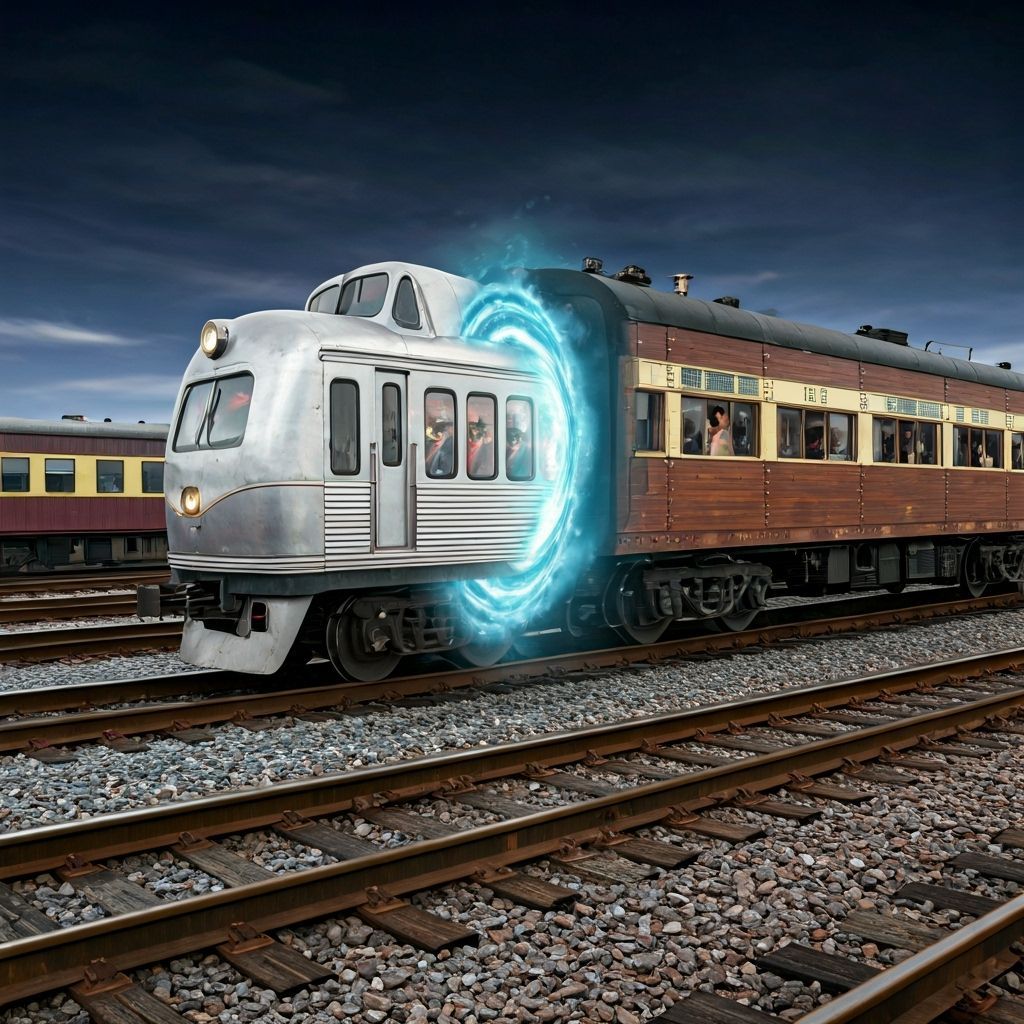 time-traveling train  by @goblincat