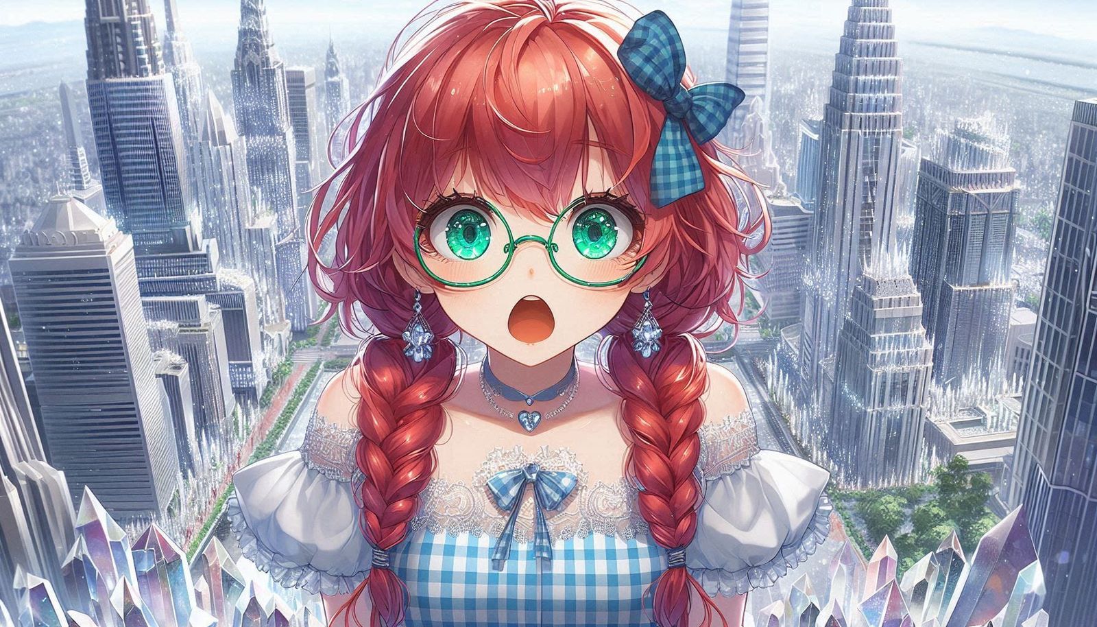 OZ lookin through Emerald glasses