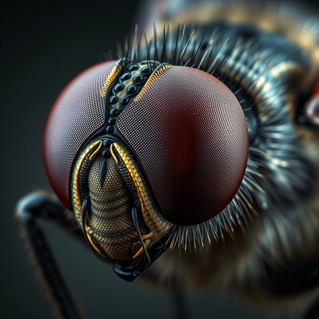 A fly's eyes  by @Soquasi