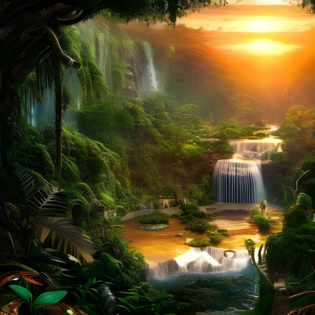 Sunset River  by @mathy_art_girl_305