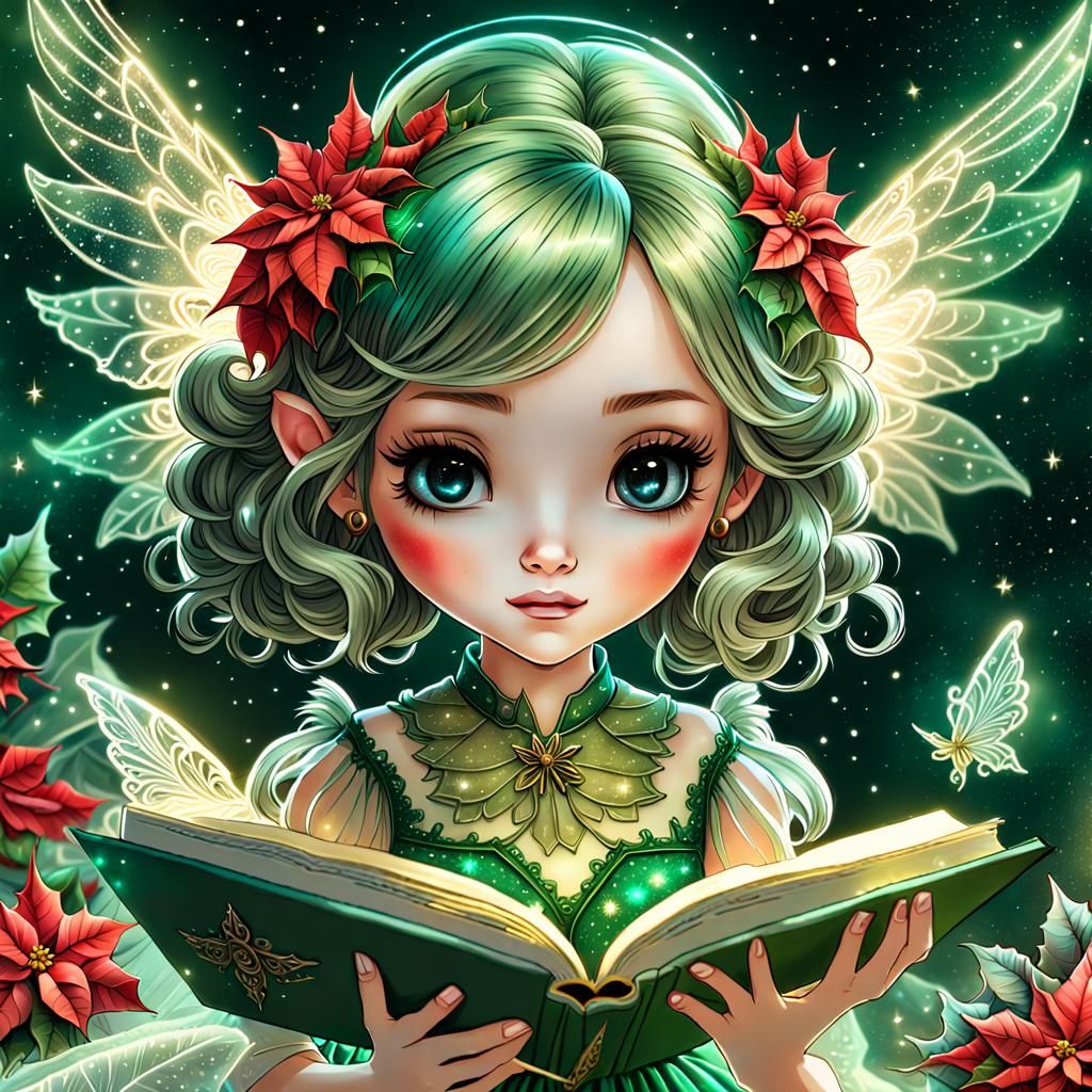 christmas chibi girl