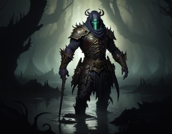 A bullywug in a swamp. A bullywug in a swamp. a masterpiece,...