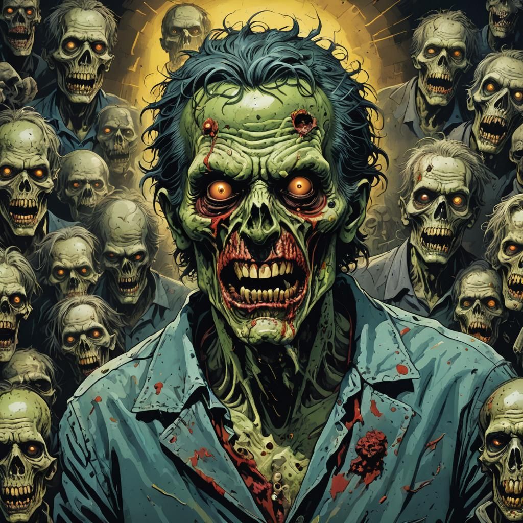 Pop art zombie