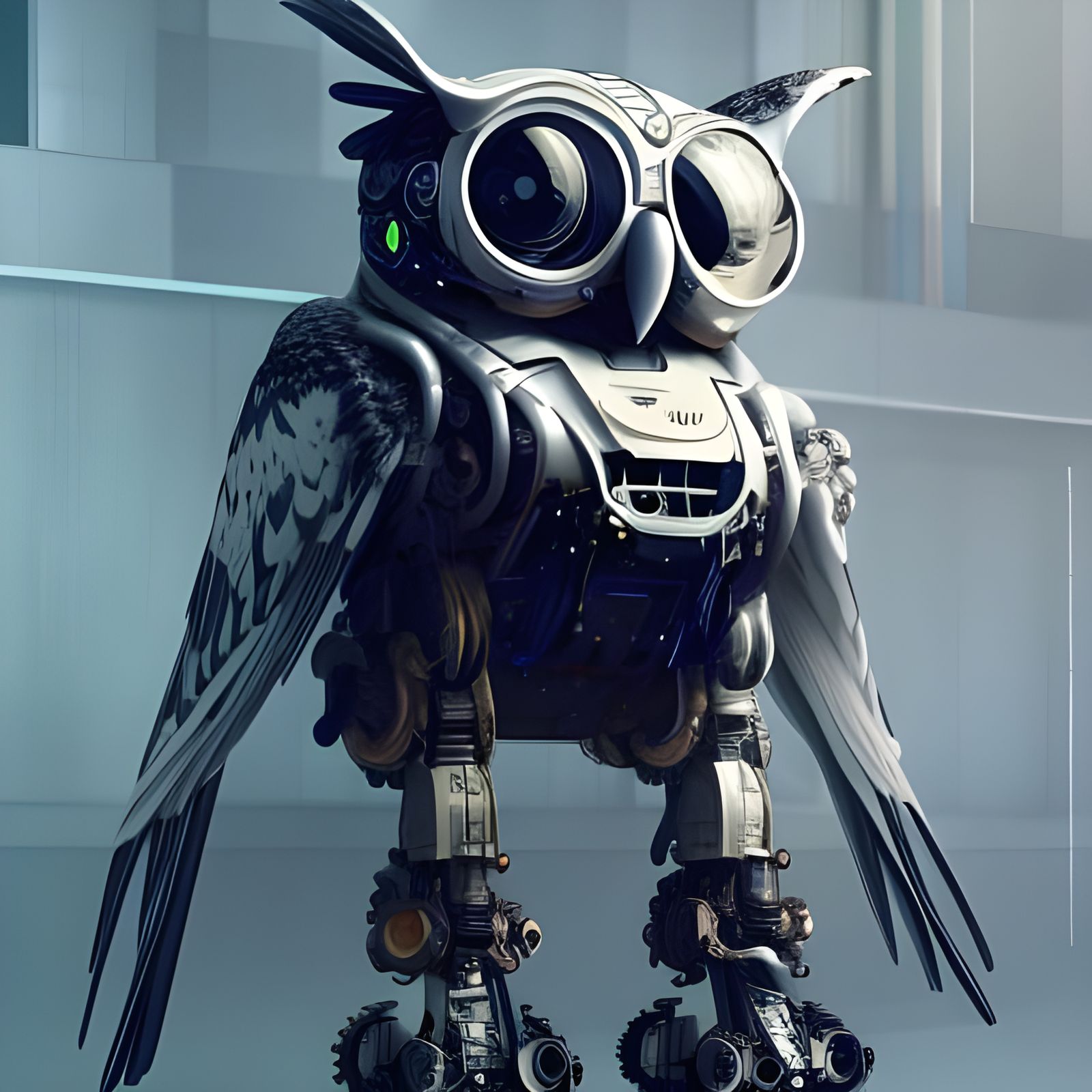 Bubo the Mechanical Owl - AI Generated Artwork - NightCafe Creator
