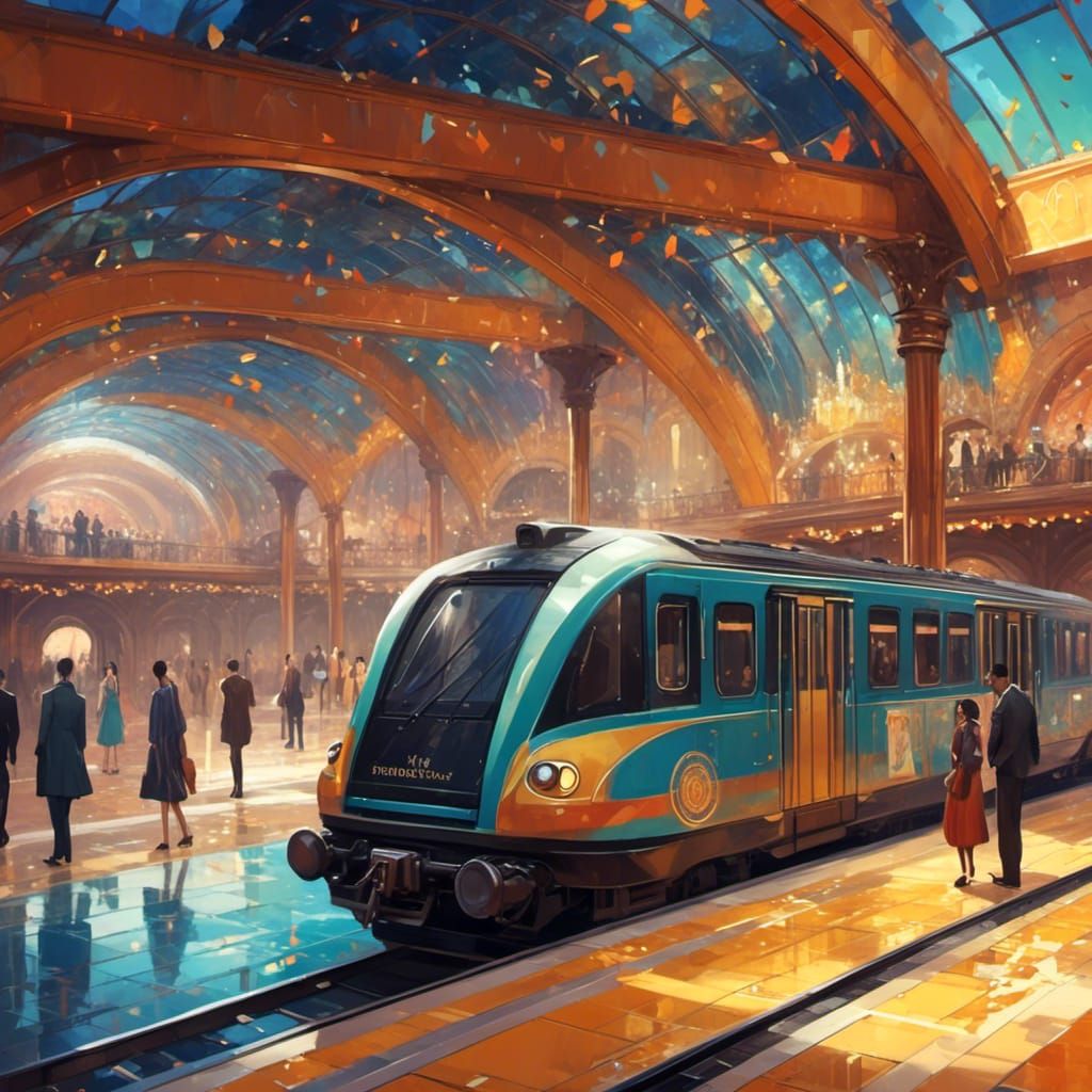 <lora:Dreamy Surreal:1.0> Subway train station