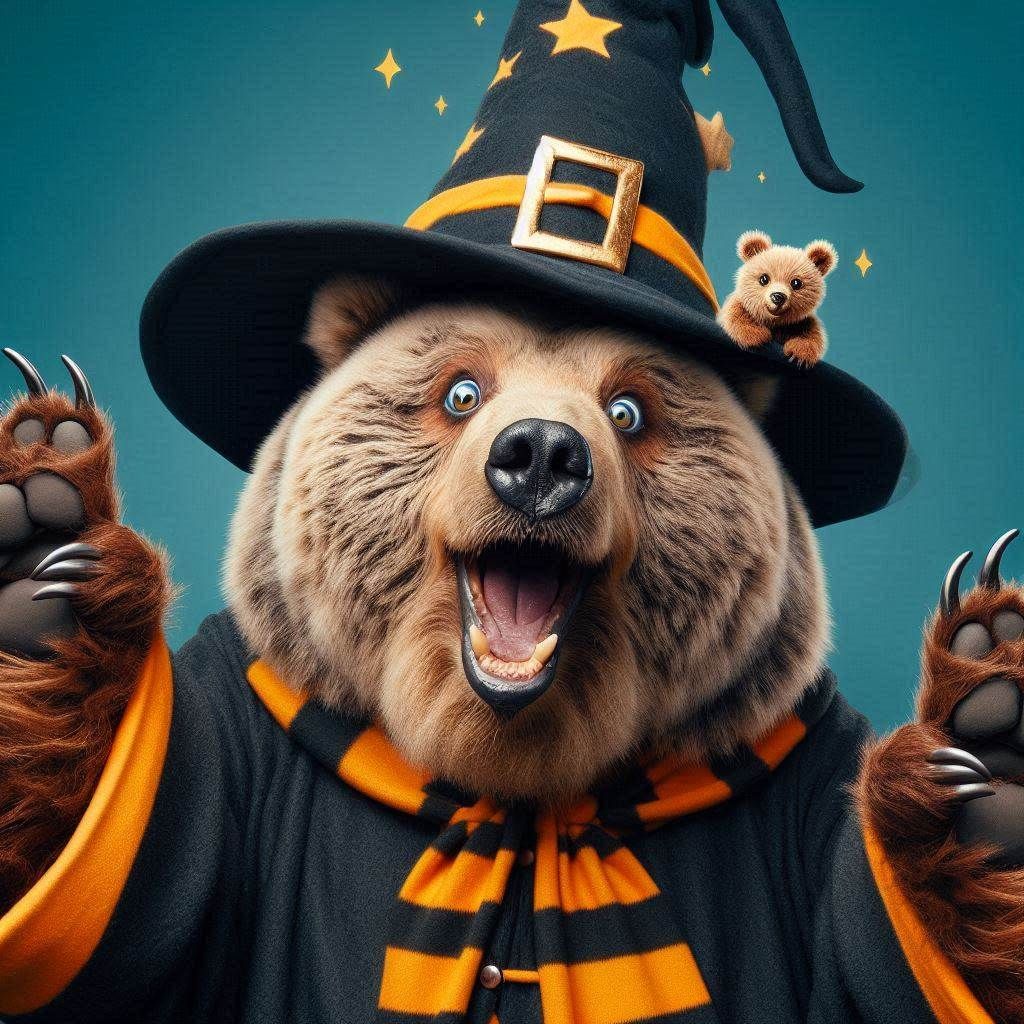 Excited Wizard Bear