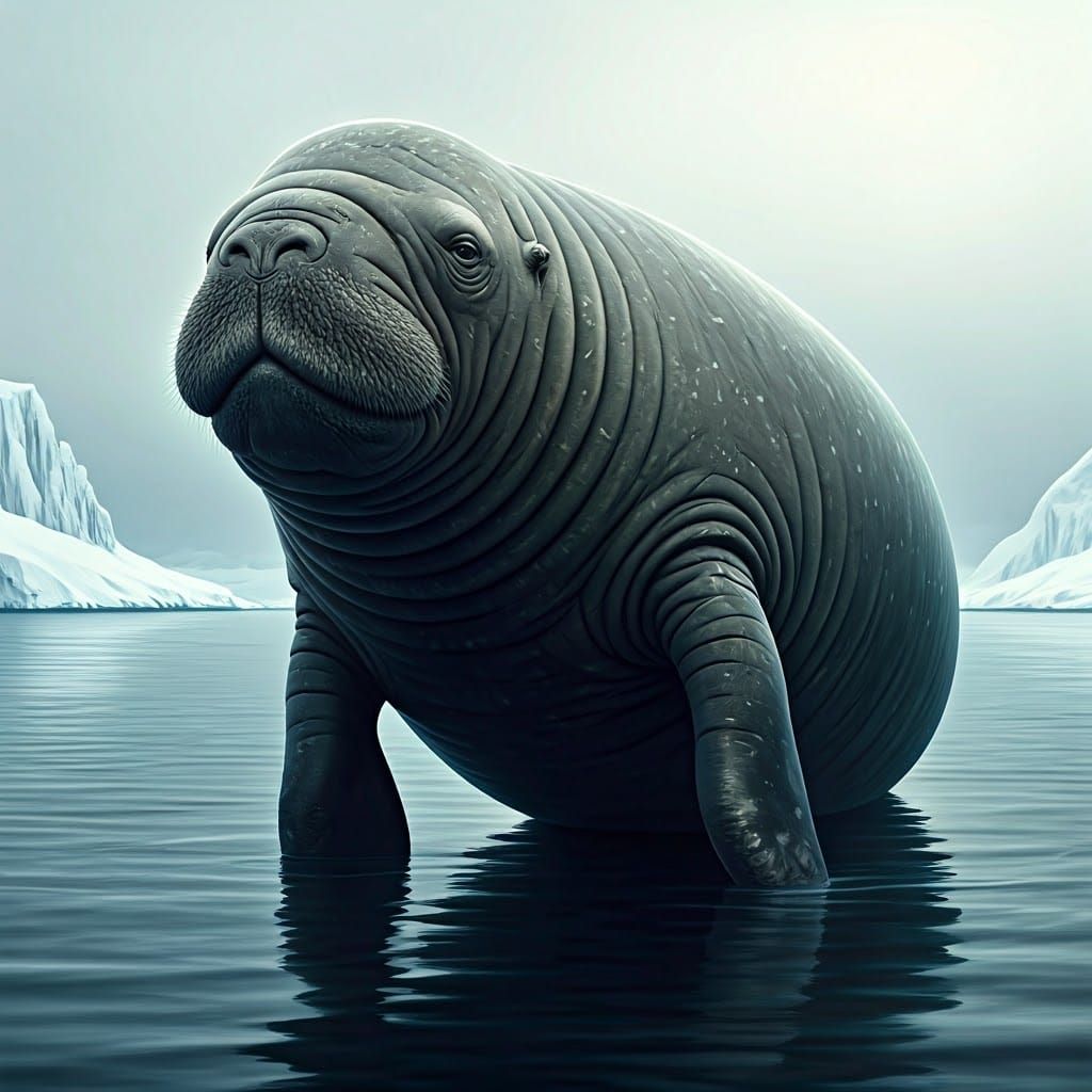 The Steller's sea cow  by @Chanyb