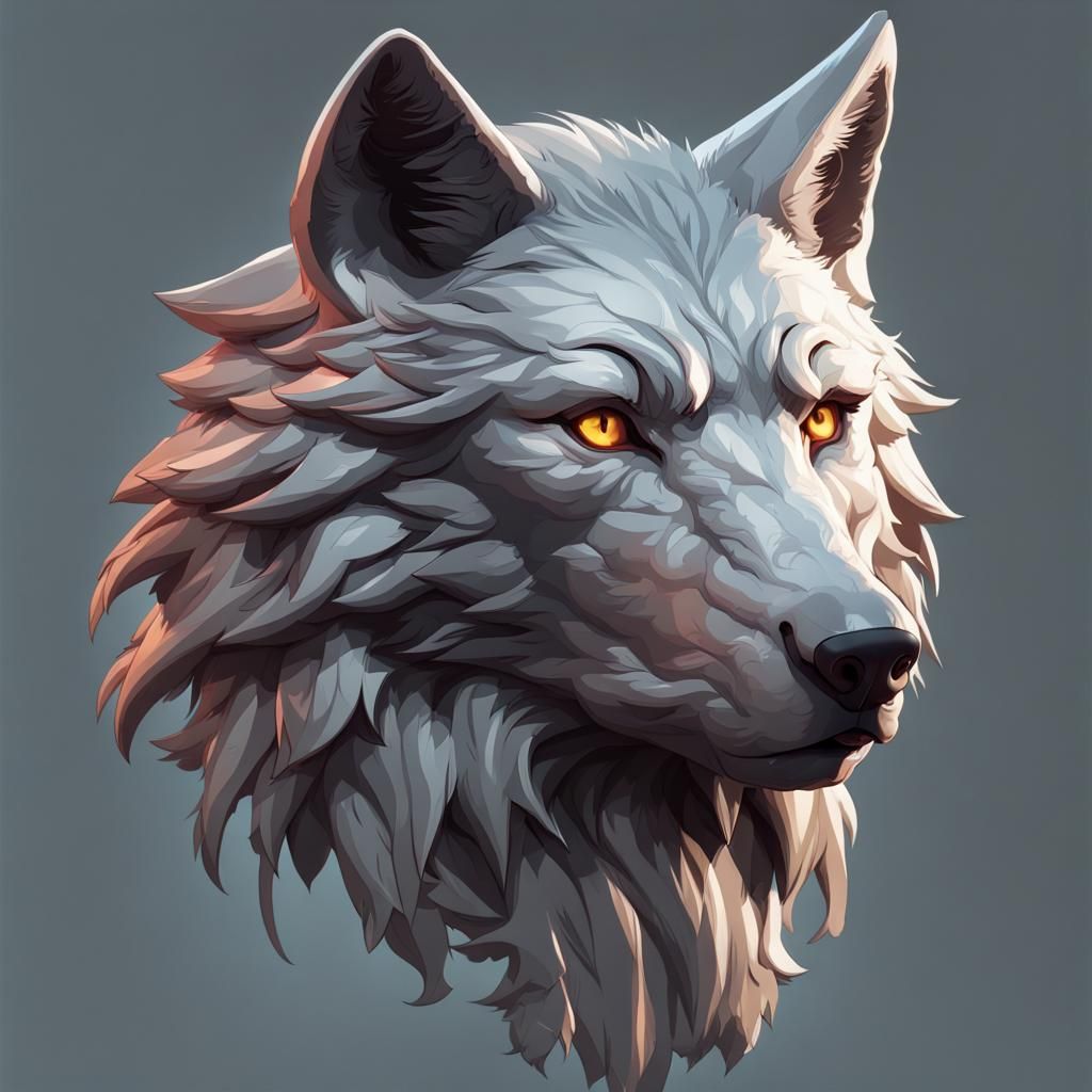 Hyperdetailed Wolf Portrait in Dynamic Lighting