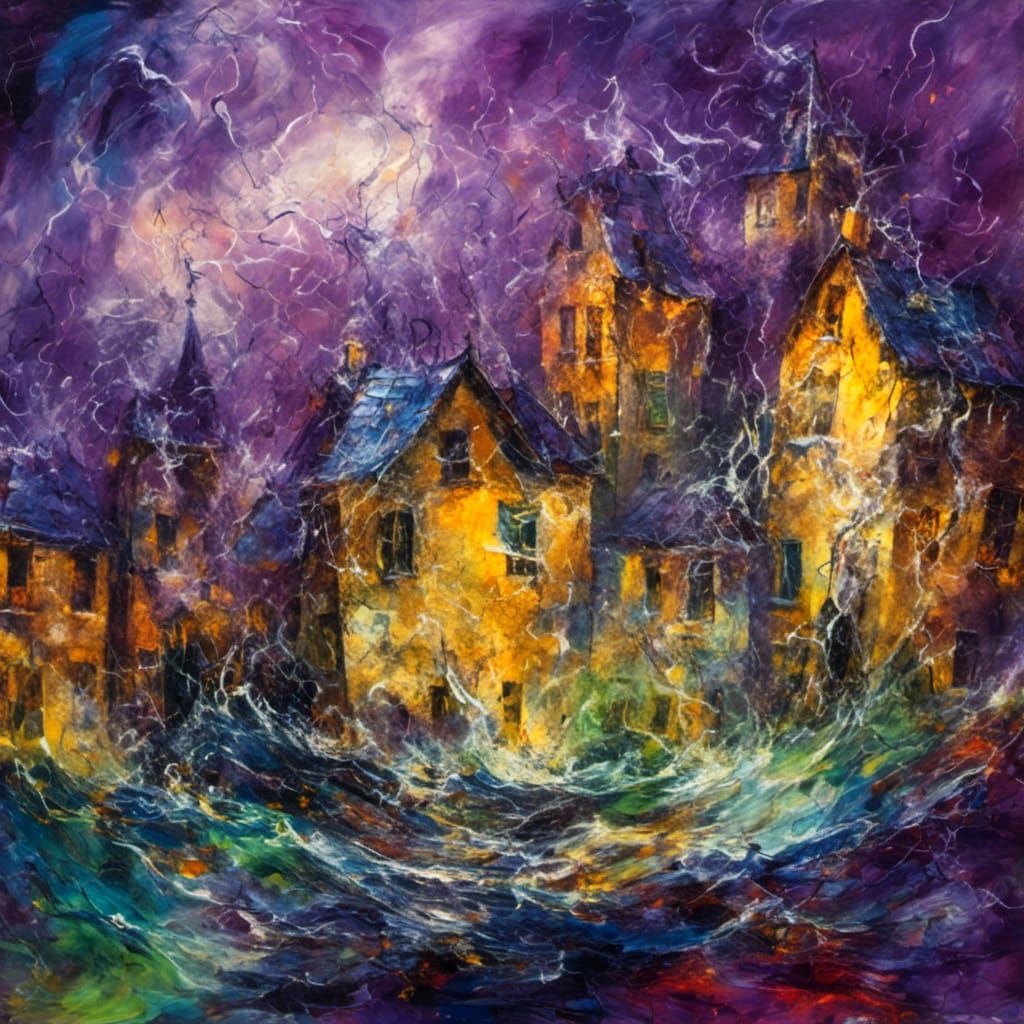 purple rain  <lora:MJ6 Watercolor DE:1.0> <lora:MJ6 Surreal ...