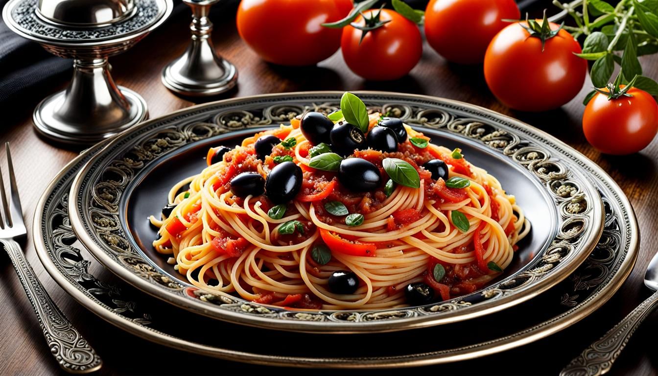 Spaghetti alla Puttanesca - AI Generated Artwork - NightCafe Creator