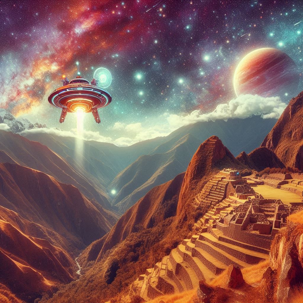 Did a vehicle, fly along the mountains, and find a place to park itself?