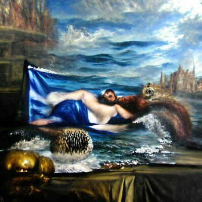 Amphitrite Titian oil on canvas
