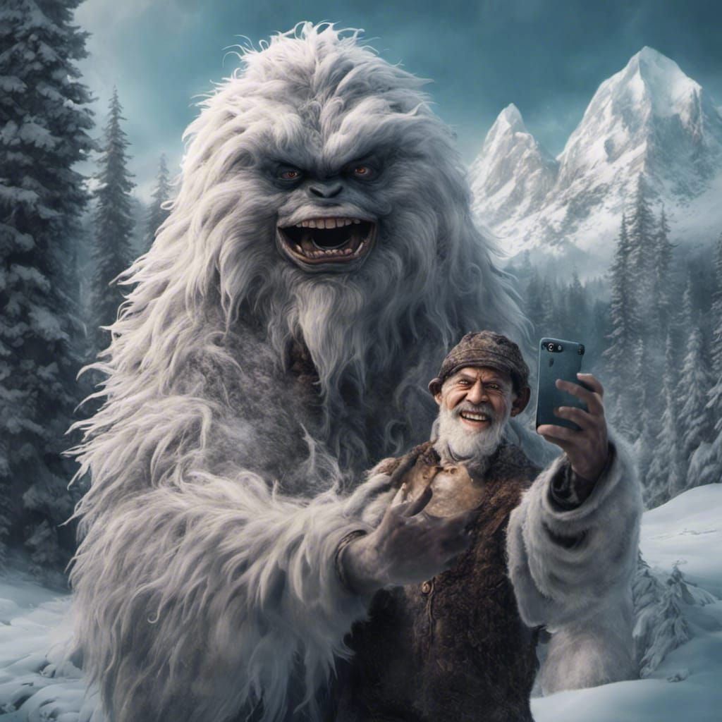 Selfie with a Yeti  by @Silent_Underdog