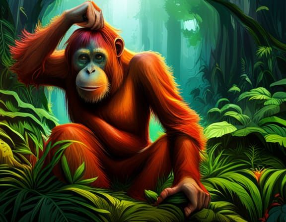 Orangutan - AI Generated Artwork - NightCafe Creator