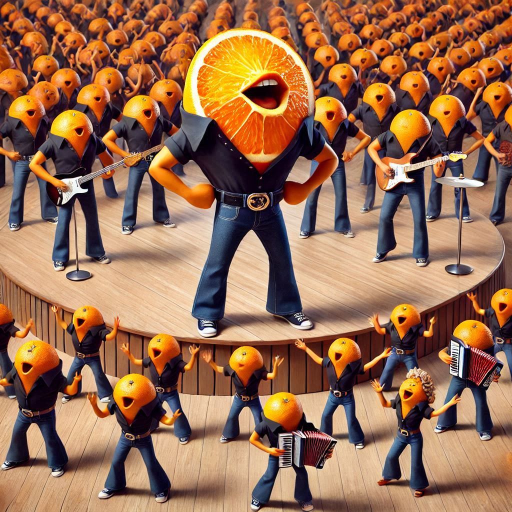 The total orange giant show ! 🤟🟠🍊🤪