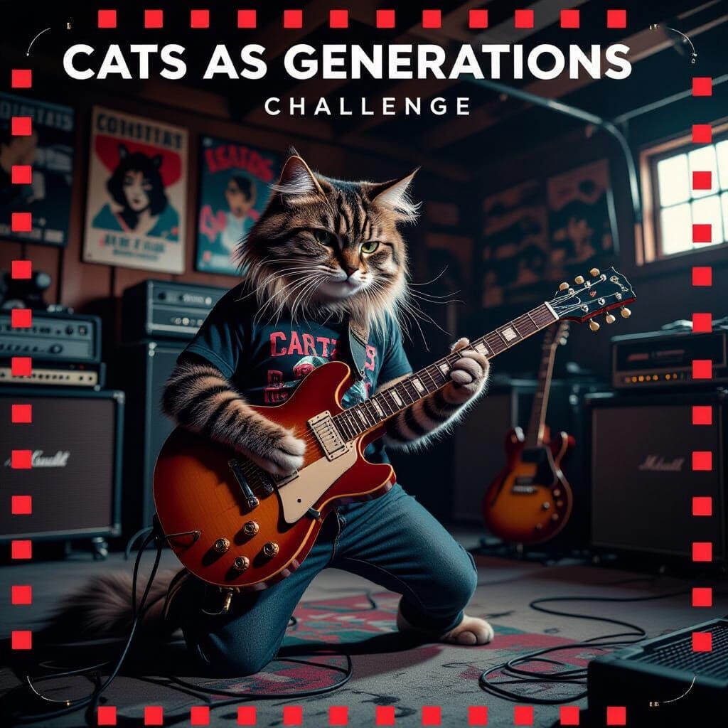 Gen X cat jamming  by @Stutzy