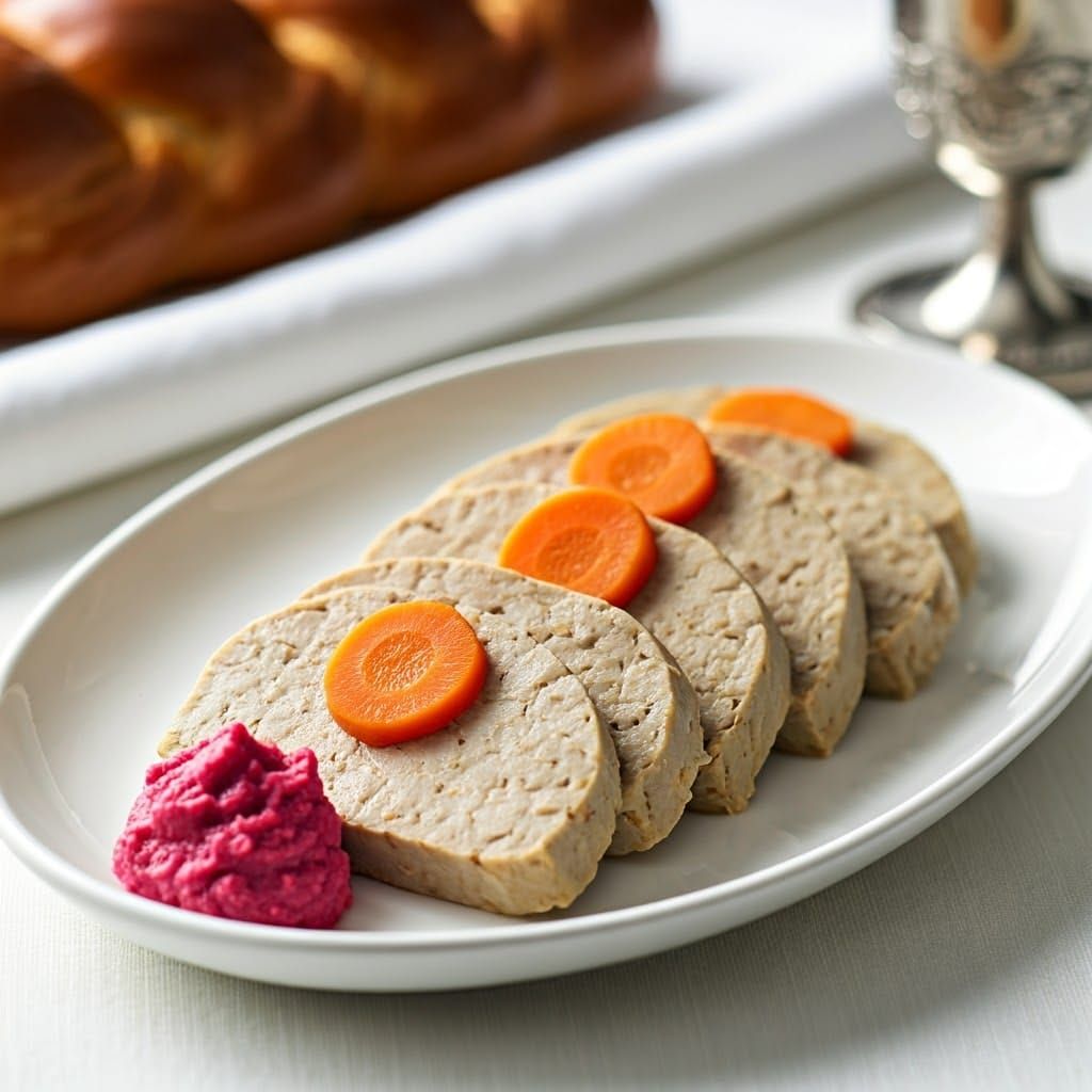 Traditional Jewish Cuisine: Artful Slices of Gefilte Fish