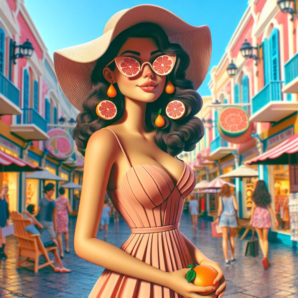 Disney Pixar style 3D stunningly beautiful woman, wearing a ...