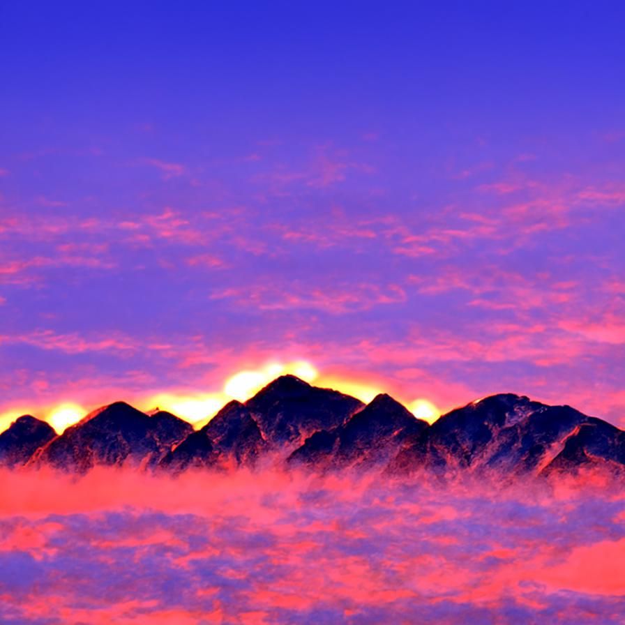 Sunrise over the mountains