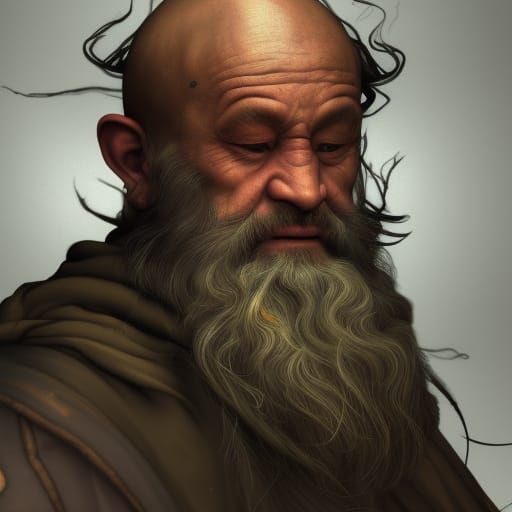 Old Gruff Dwarf Monk - AI Generated Artwork - NightCafe Creator