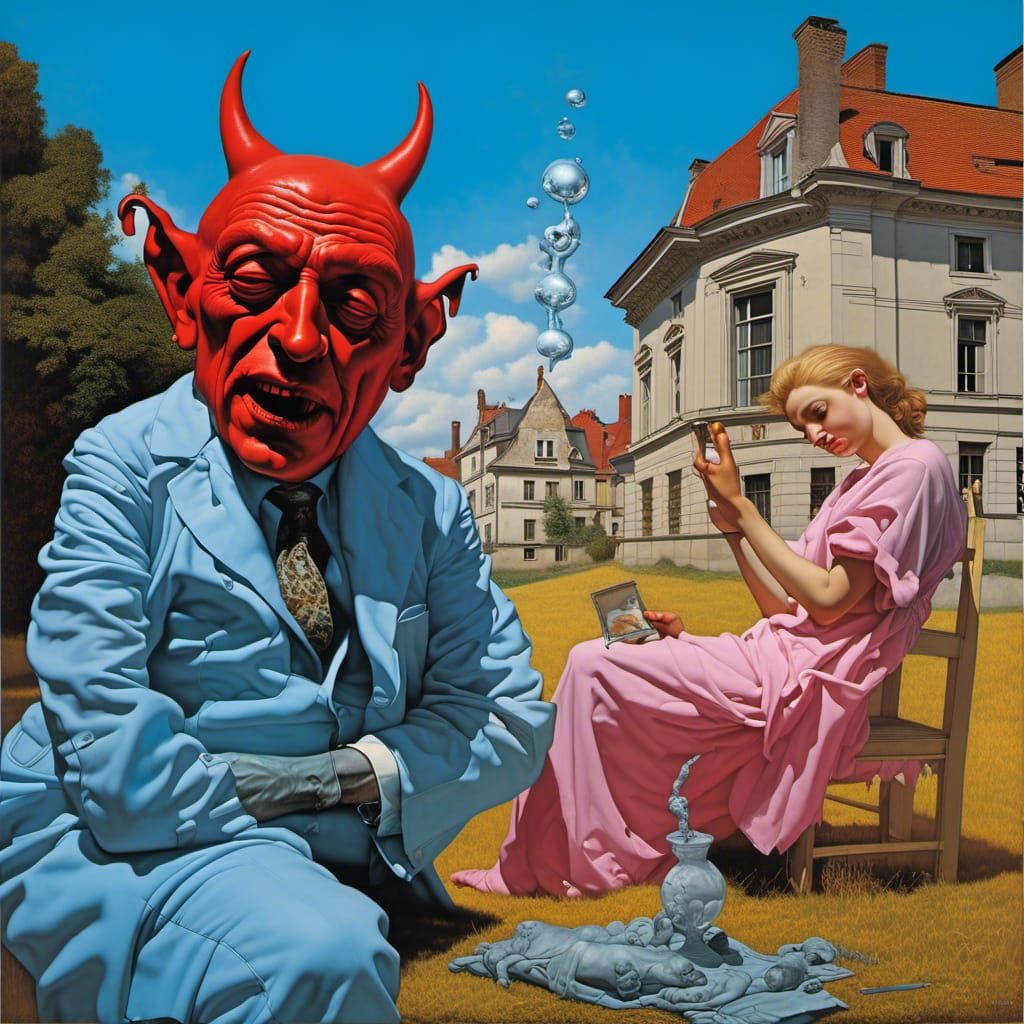 Surreal Dreamscape: Lady in the Radiator's Vision