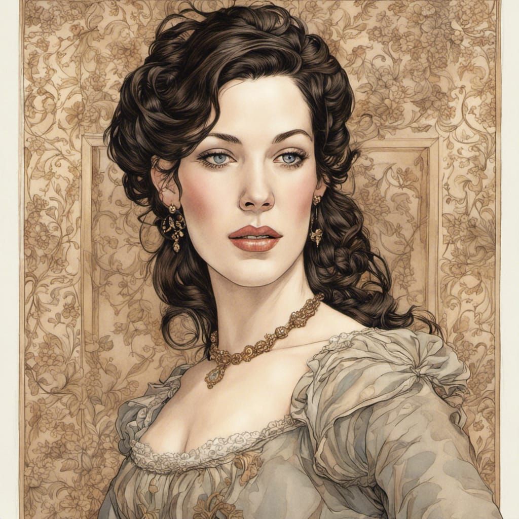 Liv Tyler as a Regency woman art style Milo Manara imagine Jane austen - AI  Generated Artwork - NightCafe Creator