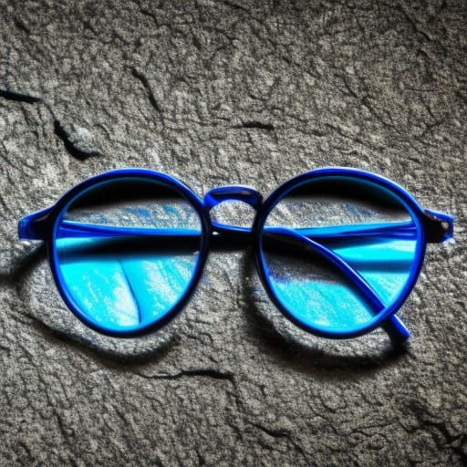 blue glasses AI Generated Artwork NightCafe Creator