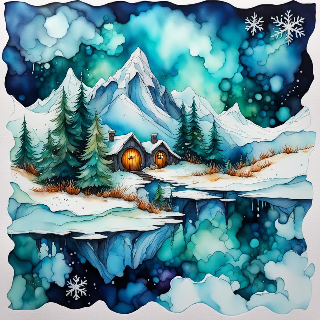 Winter in Hobbiton  by @V