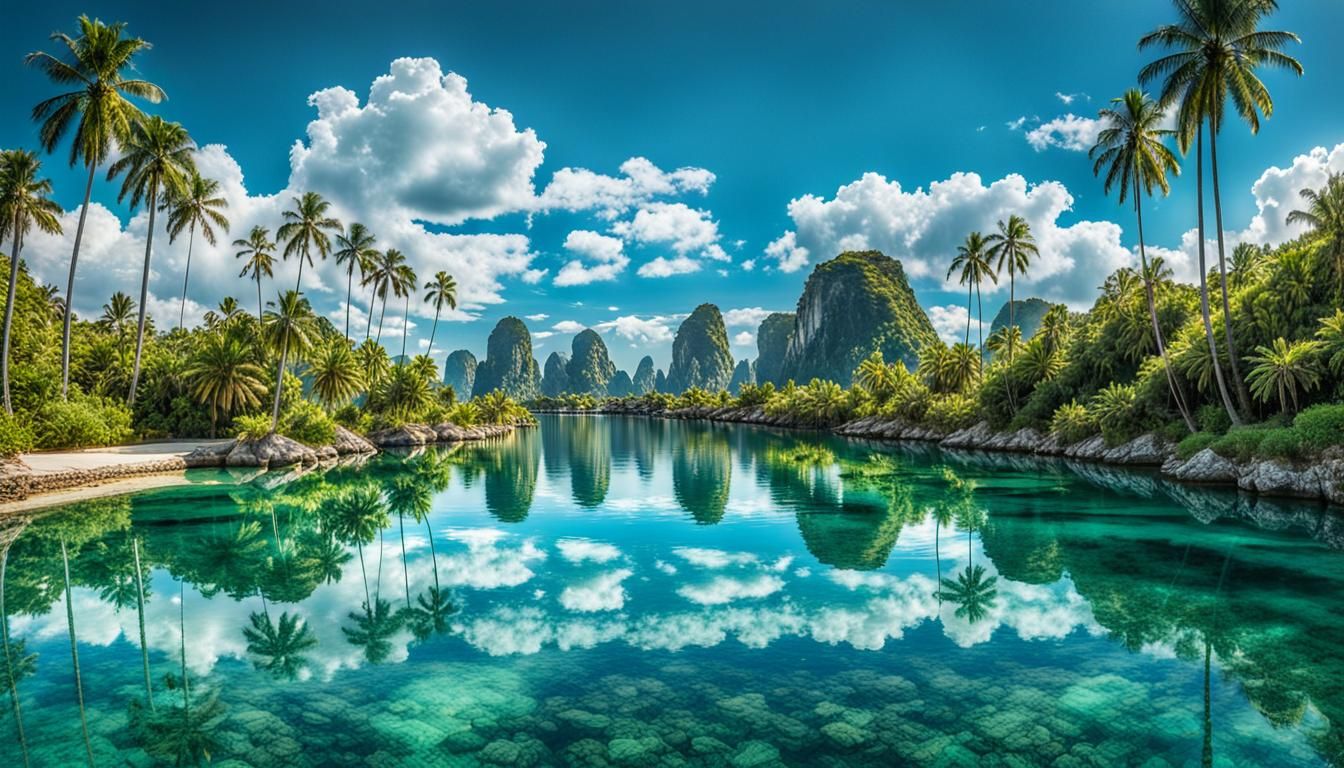 paradise style landscape reflection  by @rallyman
