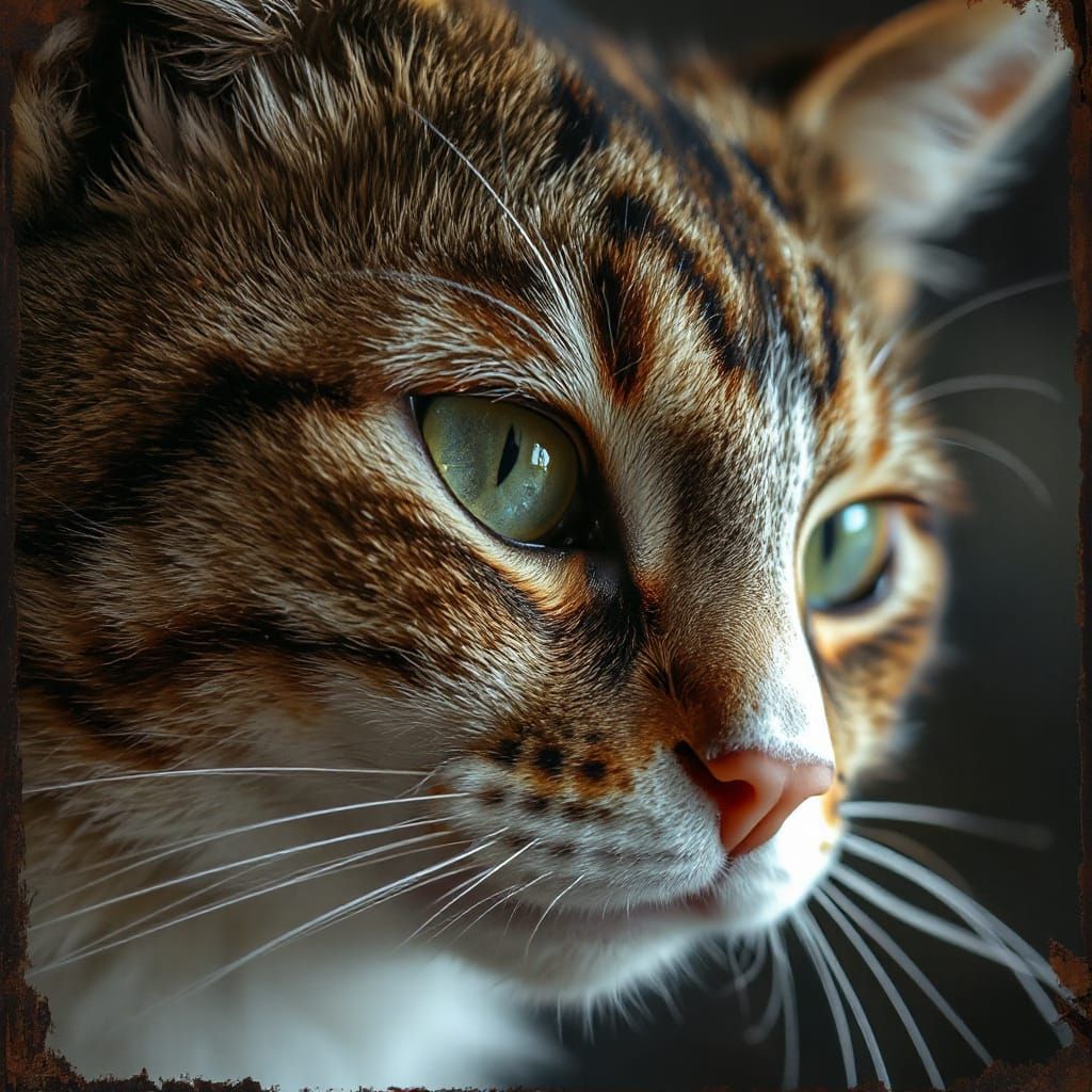 Cat close-up.  by @rudncats
