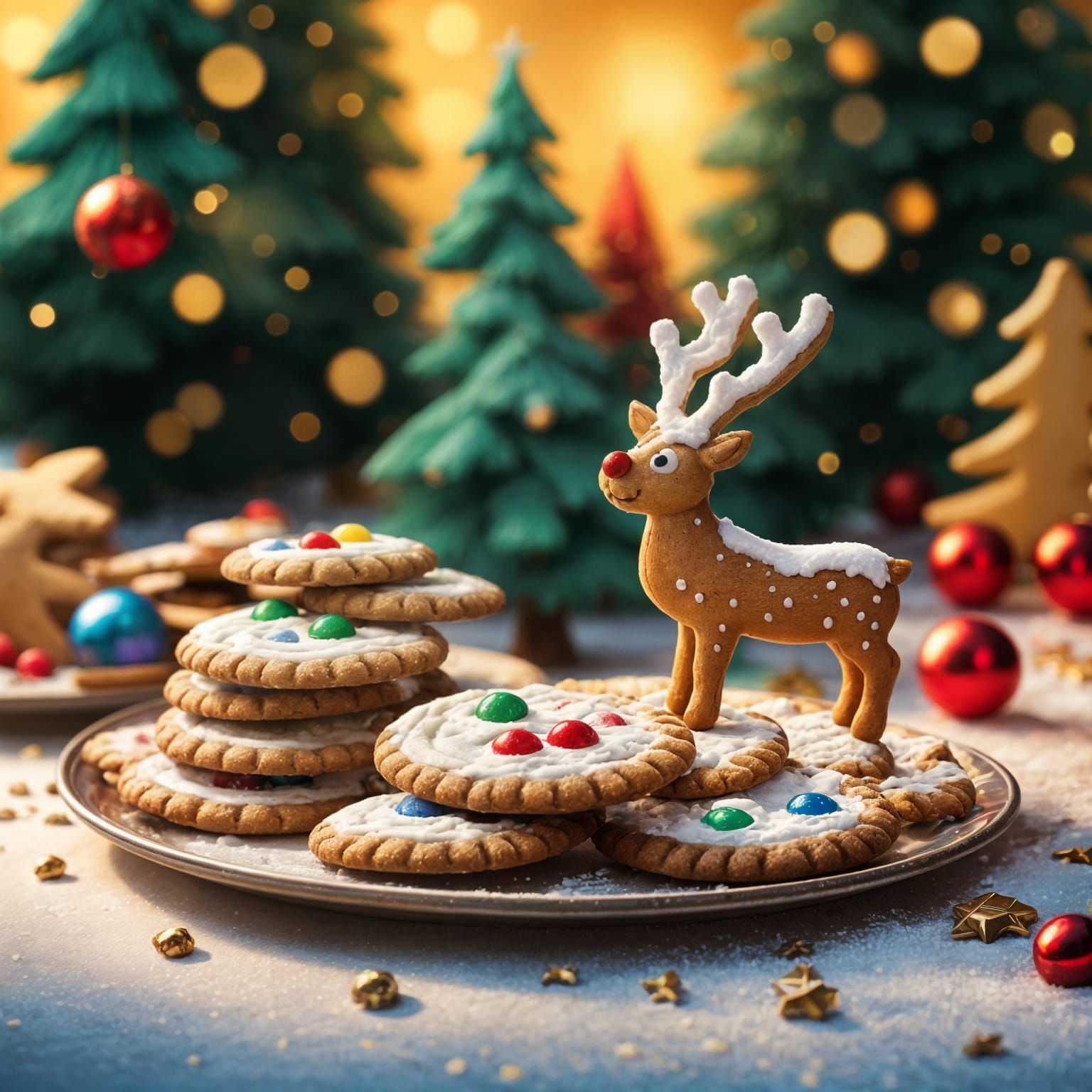 Christmas cookies on a platter