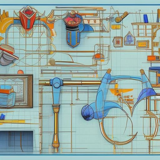 Blueprints to a Rube Goldberg Device intended to overthrow t...