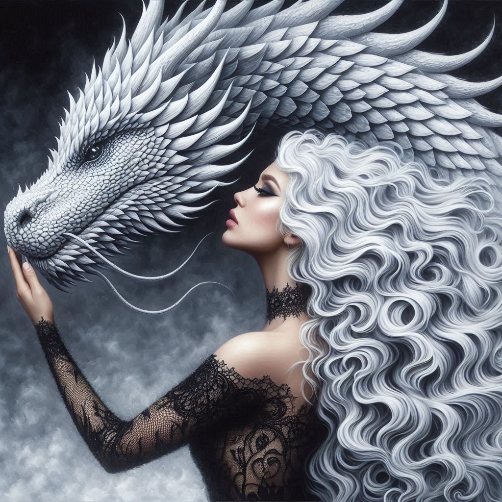 A beauty and her magnificent beast