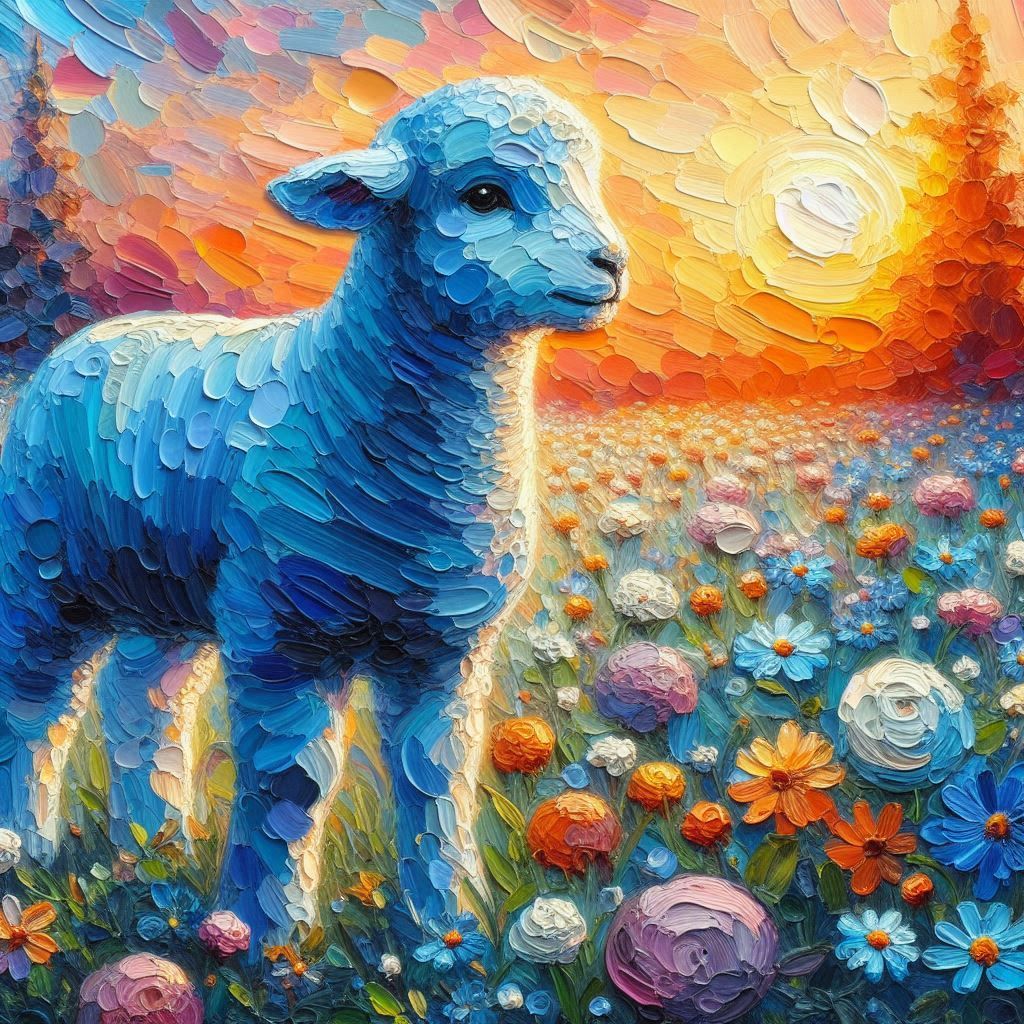 Blue lamb