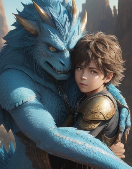 monster protects new friend!