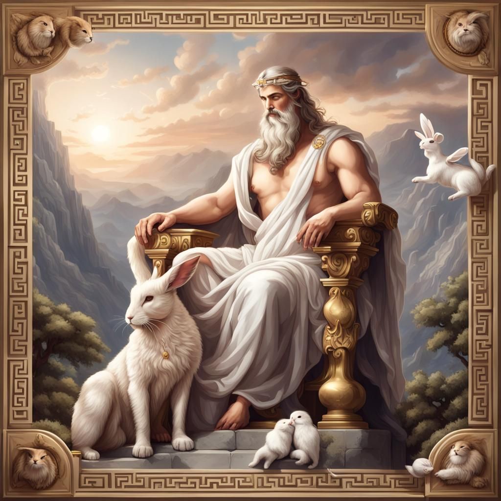 God Zeus and his Bunny