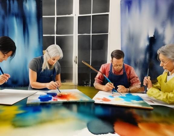 PROfessionals at Work, painter in studio