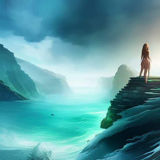 she lives in the sea... - AI Generated Artwork - NightCafe Creator