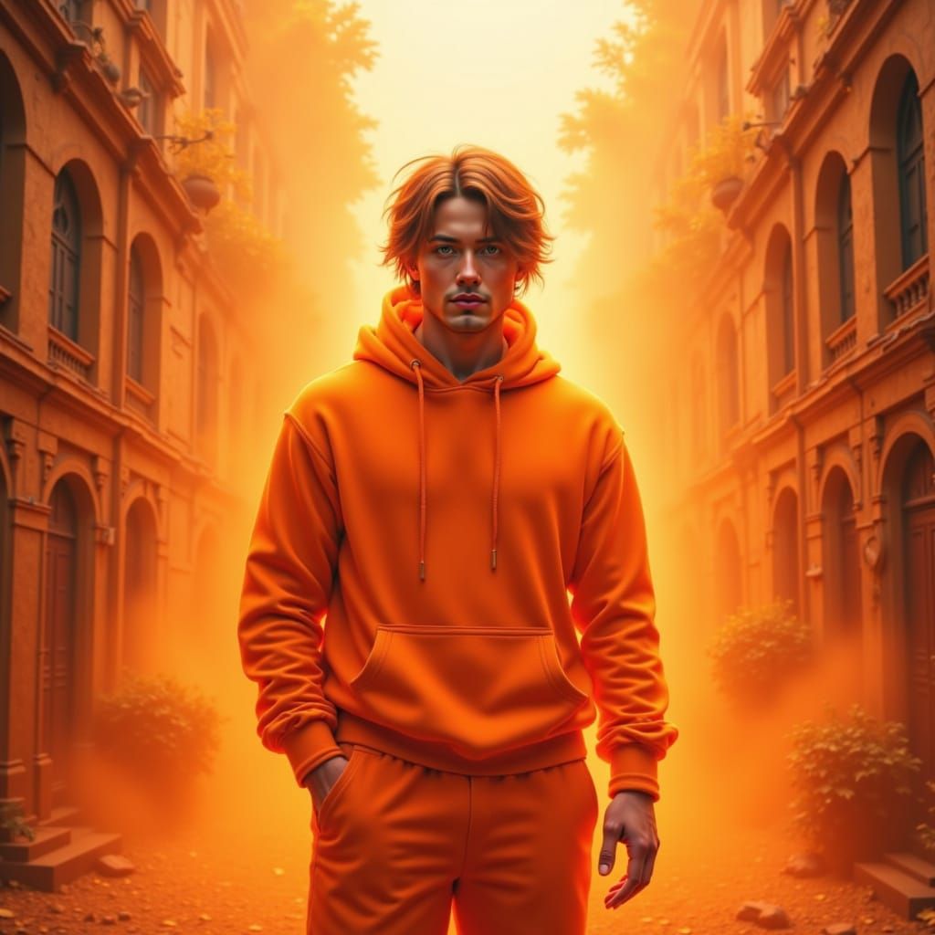 orange man<lora:The Orange of Red:1.0>