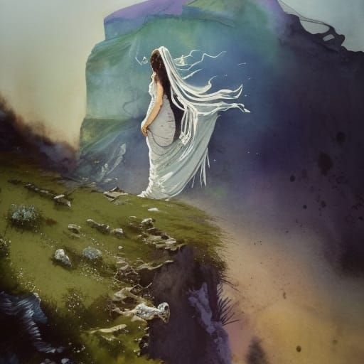 Cliff maiden AI Generated Artwork NightCafe Creator