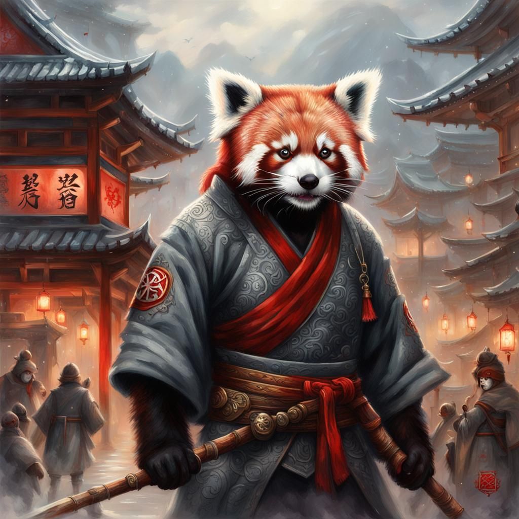 Red Panda Ninja - AI Generated Artwork - NightCafe Creator