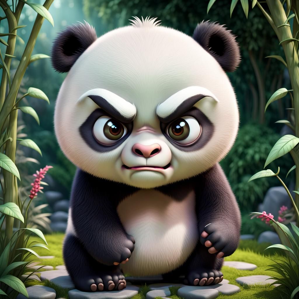 Grumpy Panda 😤 - AI Generated Artwork - NightCafe Creator