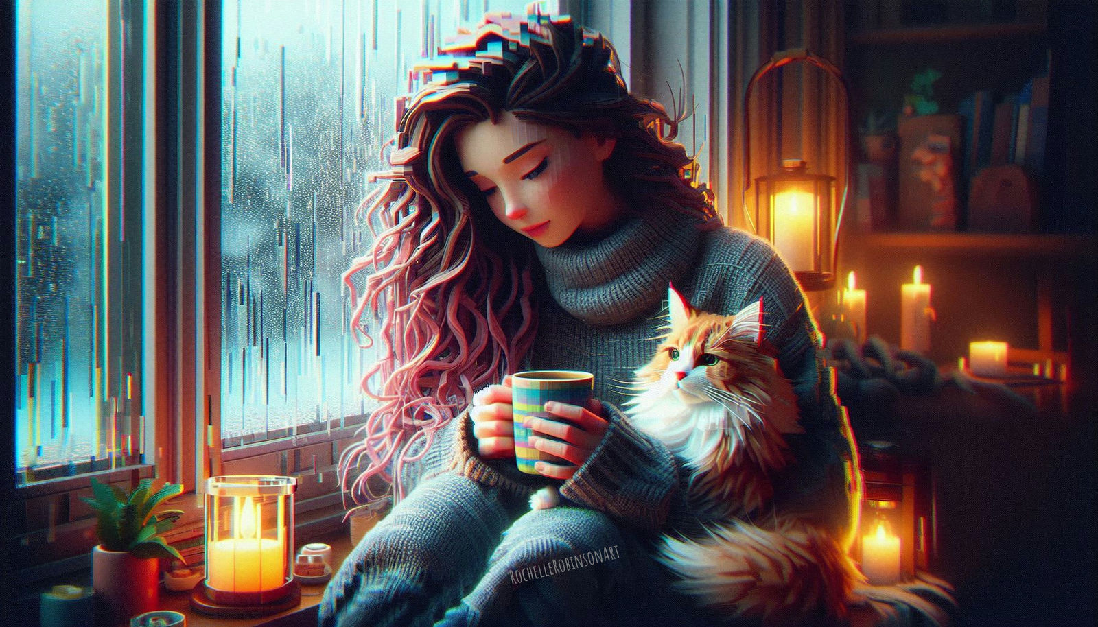 Rainy Day With My Cat